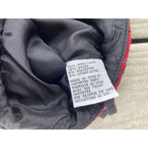 Vintage Talbots Red Plaid Wool Midi Skirt Faux Wrap Fringe Women’s 12 - Picture 10 of 16